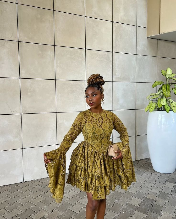 Chiffon Flare Gown Styles in Nigeria 