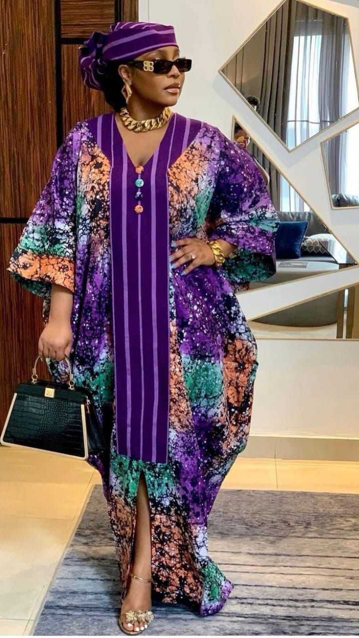 Simple Adire Gown Styles 