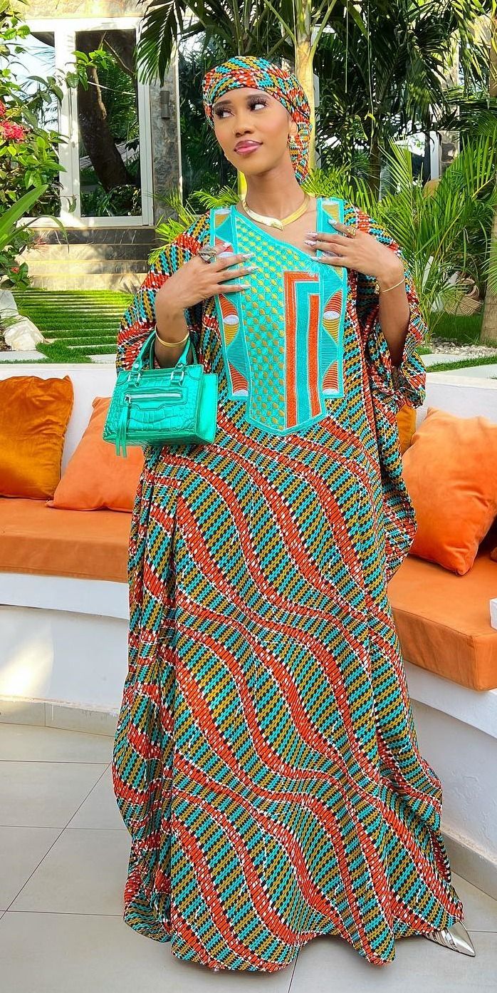 Agbada Long Gown for Ladies 
