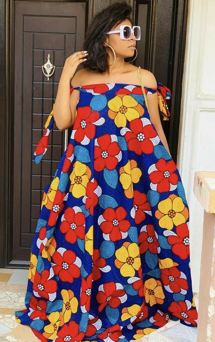 Long Ankara Gown Styles for Pregnant Ladies 