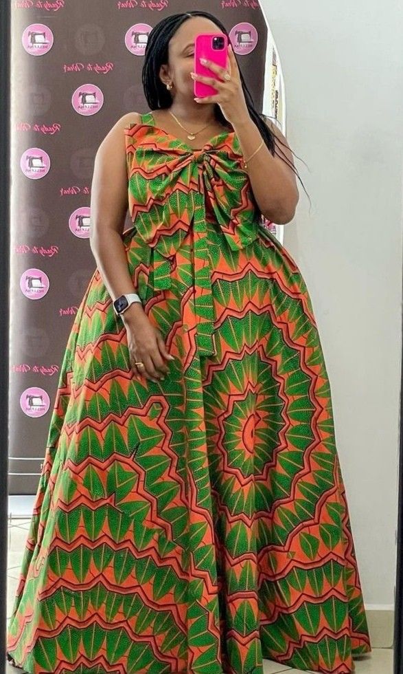 Long Ankara Gown Styles for Pregnant Ladies 