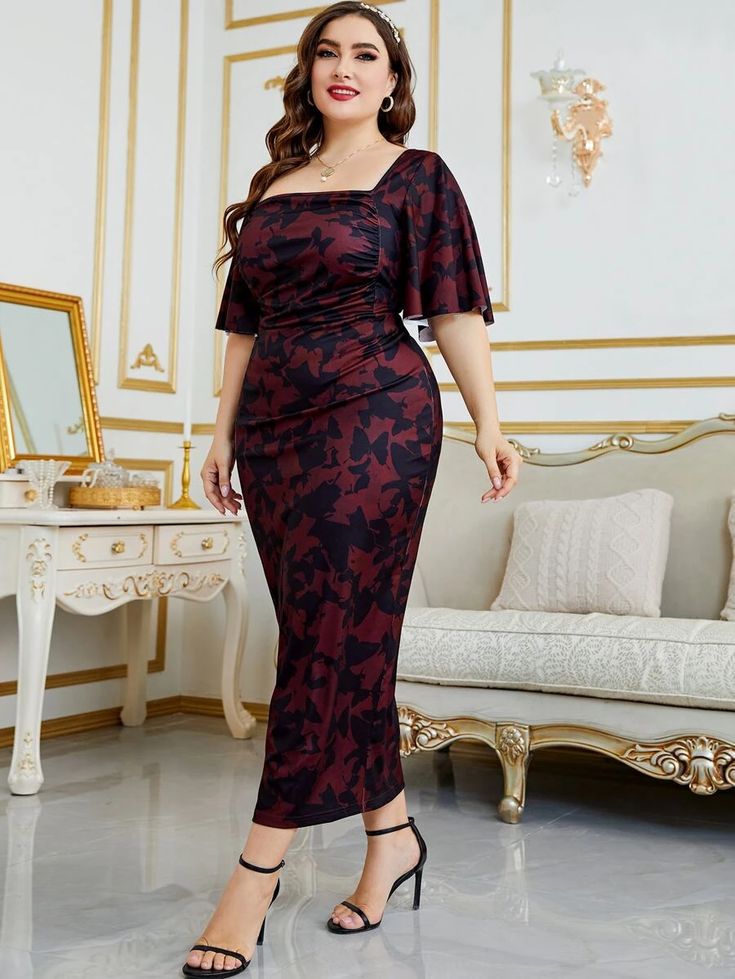 Long Dress Styles for Big Tummy Mothers 