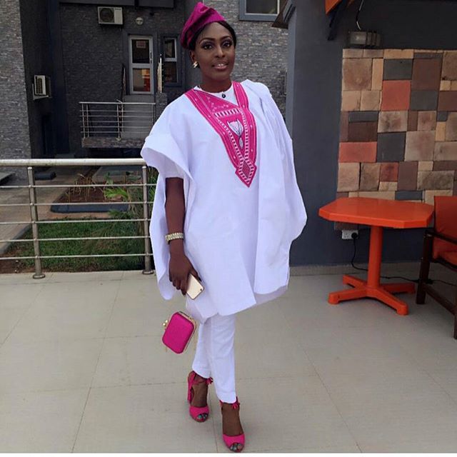White Agbada Styles for Women 