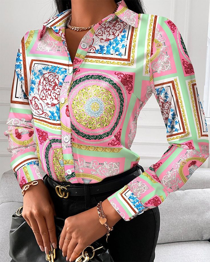 Long-Sleeve Vintage Shirts for Ladies 