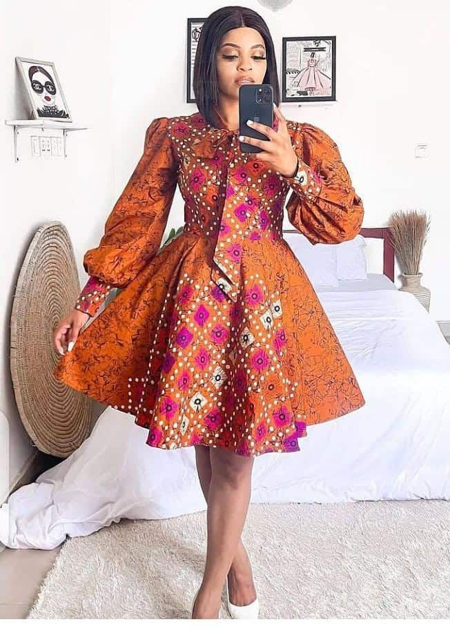 Short Adire Gown Styles 