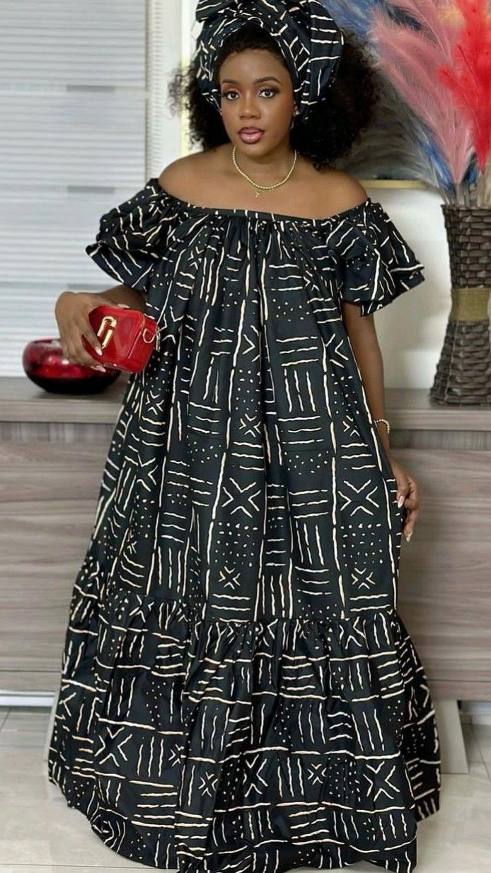 Long Ankara Gown Styles for Pregnant Ladies 