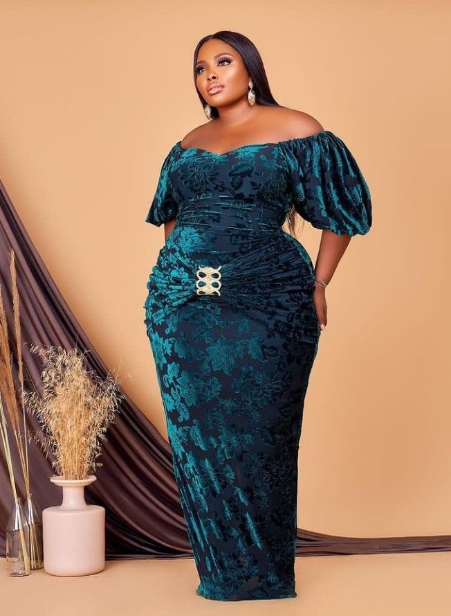 Long Dress Styles for Big Tummy Mothers 
