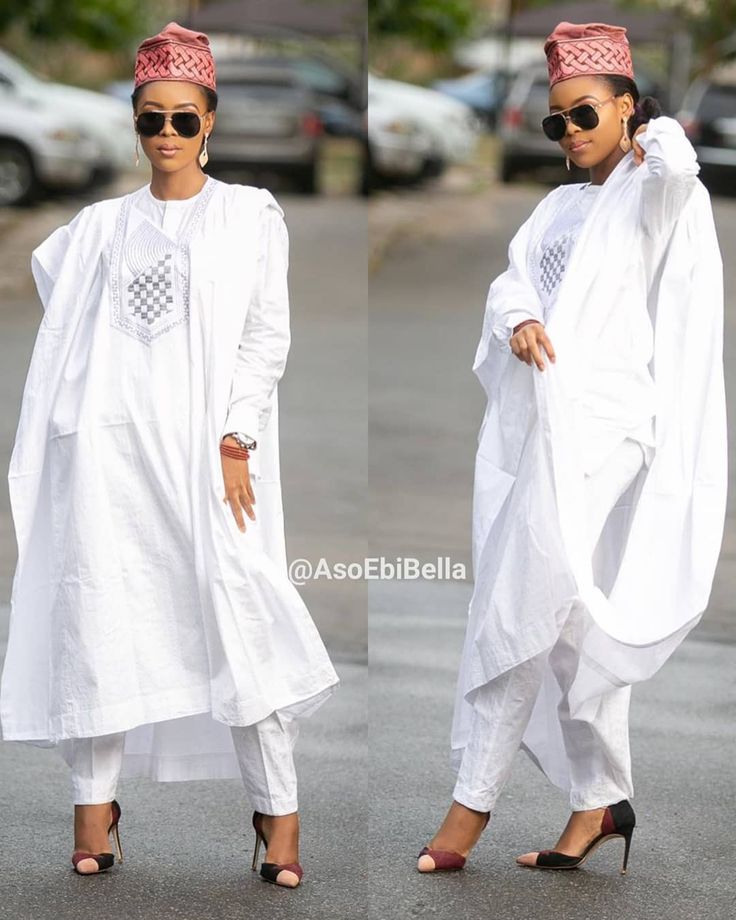 White Agbada Styles for Women 
