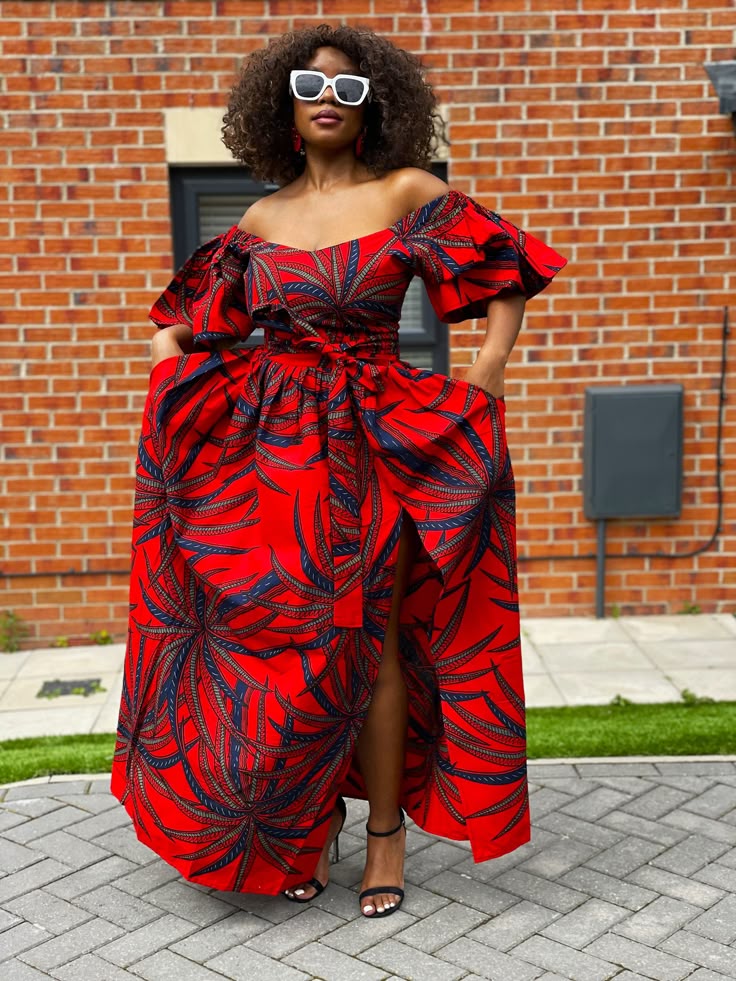 Off Shoulder Ankara Dress Styles