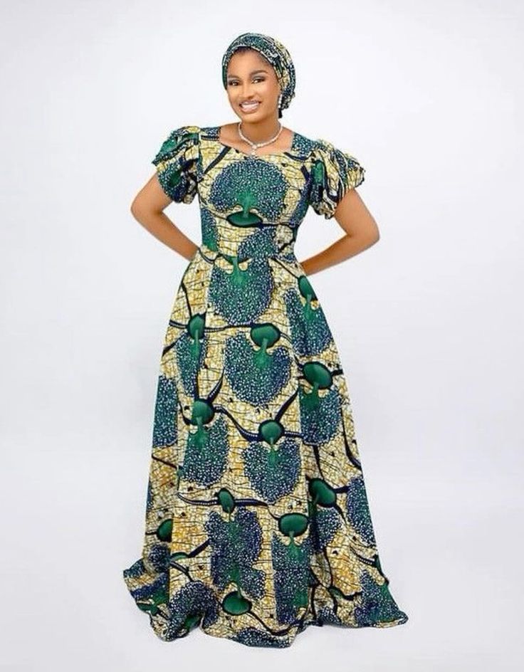 Ankara A-line Gown Styles 