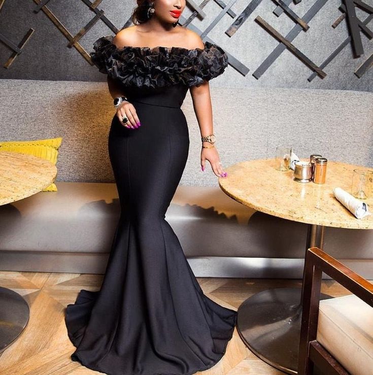 Long Black Dinner Dresses 