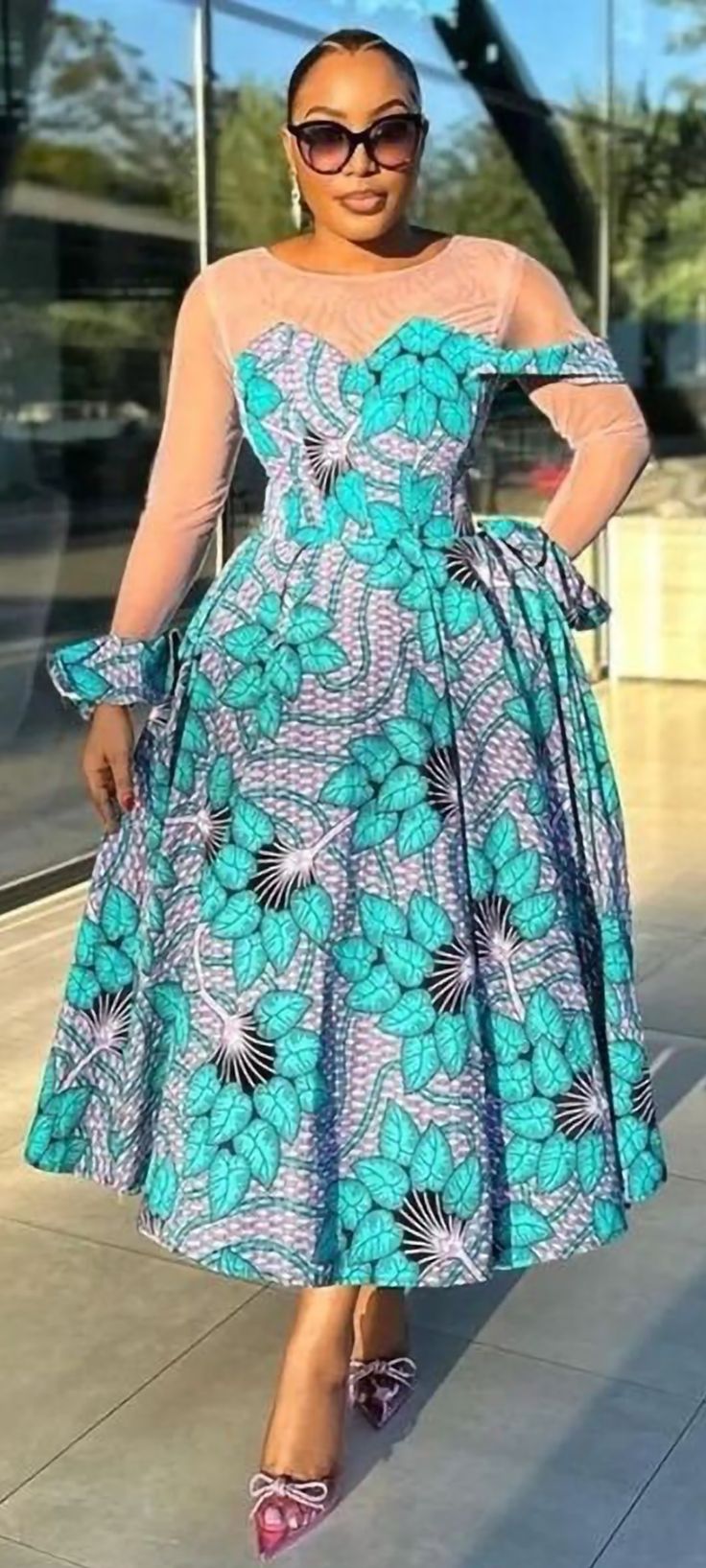 Ankara A-line Gown Styles 