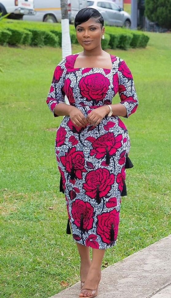 Ankara A-line Gown Styles 