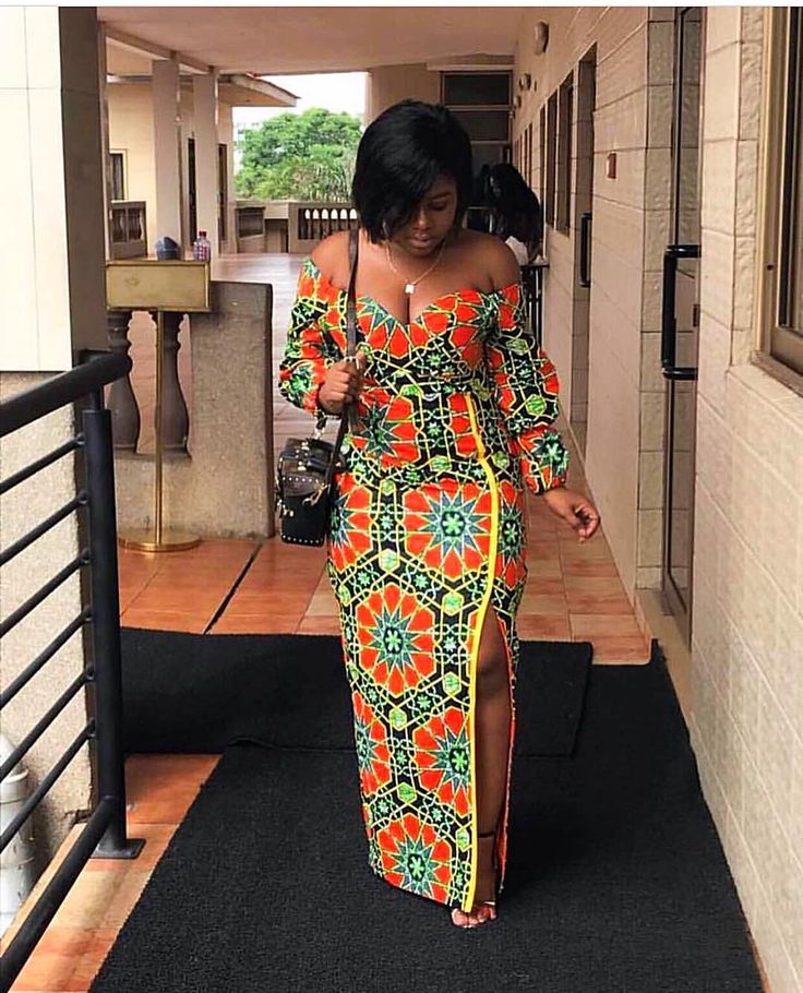 Off Shoulder Ankara Dress Styles for WeddingÂ